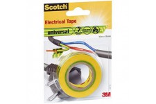3M Scotch Ruban Electrique 10 m x 15 mm Jaune/Vert