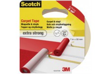 3M Scotch Ruban Adhesif Double Face pour Moquette Extra-fort 50 mm x 7 m 1 Rouleau