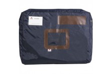 Alba - Pochette navette - Nylon Impermeable, PVC a  soufflets - Avec Fenetre d'Adressage - 42x32x5cm - Pochette Courrier -Bleu