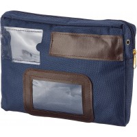 ALBA - Pochette de Caisse - POCAIS - Coloris Bleu - Polyester Impermeable - Pochette a Soufflets - 27 x 18.5 x 4 cm