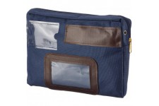 ALBA - Pochette de Caisse - POCAIS - Coloris Bleu - Polyester Impermeable - Pochette a Soufflets - 27 x 18.5 x 4 cm