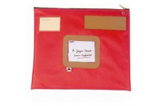 - Pochette de Caisse - POPLAT R - Coloris Rouge - Nylon Impermeable - Pochette Plate - 42 x 32 cm - Pochette Courrie