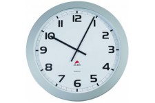 Alba - HORGIANT - Horloge Murale Ronde Geante - Diametre 60 cm - Gris Metal