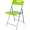 Lot de 2 : ALBA Chaise Pliante-Vert anis Glossy-Acier & ABS, Acier