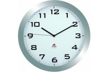 Alba HORISSIMO M Grande Horloge Silencieuse Gris Metal 38 x 5,5 x 38 cm