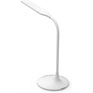 ALBA LEDTWIN BC Lampe de Bureau Autonome LED, Plastique, 6 W, Blanc, 18 x 34 x 36 cm 