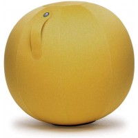 ALBA - MHBALL J - Polychlorure de Vinyle - Resistant et Anti-eclatement - Ballon Assise Bureau - Jaune Safran