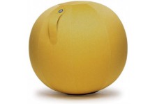 ALBA - MHBALL J - Polychlorure de Vinyle - Resistant et Anti-eclatement - Ballon Assise Bureau - Jaune Safran