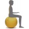 ALBA - MHBALL J - Polychlorure de Vinyle - Resistant et Anti-eclatement - Ballon Assise Bureau - Jaune Safran