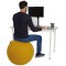 ALBA - MHBALL J - Polychlorure de Vinyle - Resistant et Anti-eclatement - Ballon Assise Bureau - Jaune Safran