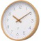 Alba HORTREE Horloge Murale en Bois, Bois Clair/Fond Blanc