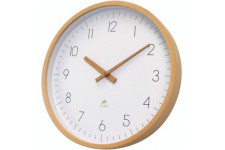 Alba HORTREE Horloge Murale en Bois, Bois Clair/Fond Blanc