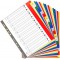 Exacompta - Ref. 90E - Intercalaires en polypropylene avec 20 onglets imprimes alphabetiques de A a  Z en couleur - Page d'index