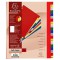 Exacompta - Ref. 90E - Intercalaires en polypropylene avec 20 onglets imprimes alphabetiques de A a  Z en couleur - Page d'index