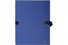 EXACOMPTA 732E Chemise dos extensible papier - 24x32cm Bleu fonce