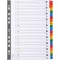 Exacompta - Ref. 1111E - Intercalaires en carte blanche 160g/m2 FSC® avec 20 onglets imprimes alphabetiques de A a  Z couleur- P