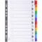 Exacompta - Ref. 1112E - Intercalaires en carte blanche 160g/m2 FSC® avec 12 onglets imprimes numeriques de 1 a  12 couleur - Pa