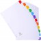Exacompta - Ref. 1112E - Intercalaires en carte blanche 160g/m2 FSC® avec 12 onglets imprimes numeriques de 1 a  12 couleur - Pa