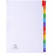 Exacompta - Ref. 1112E - Intercalaires en carte blanche 160g/m2 FSC® avec 12 onglets imprimes numeriques de 1 a  12 couleur - Pa