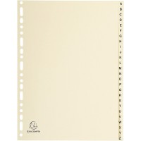 Exacompta - Ref. 1126E - Intercalaires en Carte ivoire 155g/m2 FSC® avec 26 onglets imprimes alphabetiques de A a  Z - Format a 