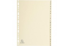 Exacompta - Ref. 1126E - Intercalaires en Carte ivoire 155g/m2 FSC® avec 26 onglets imprimes alphabetiques de A a  Z - Format a 