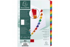 Exacompta - Ref. 1131E - Intercalaires en carte blanche 160g/m2 FSC® avec 31 onglets imprimes numeriques de 1 a  31 couleur - Pa