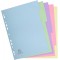 Lot de 50 : Exacompta - Ref. 1605E - Intercalaires en carte pastel recyclee 170g/m2 avec 5 onglets neutres - Format a classer A4