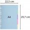Lot de 50 : Exacompta - Ref. 1605E - Intercalaires en carte pastel recyclee 170g/m2 avec 5 onglets neutres - Format a classer A4