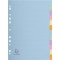 Exacompta - Ref. 1612E - Intercalaires en carte pastel recyclee 170g/m2 avec 12 onglets neutres - Format a classer 