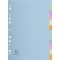 Exacompta - Ref. 1612E - Intercalaires en carte pastel recyclee 170g/m2 avec 12 onglets neutres - Format a classer 