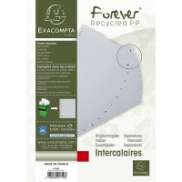 Exacompta - Ref. 1710E - Intercalaires gris en polypropylene recycle avec 10 onglets imprimes numeriques de 1 a  10 - Format a  