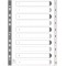 Exacompta - Ref. 1710E - Intercalaires gris en polypropylene recycle avec 10 onglets imprimes numeriques de 1 a  10 - Format a  