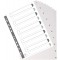 Exacompta - Ref. 1710E - Intercalaires gris en polypropylene recycle avec 10 onglets imprimes numeriques de 1 a  10 - Format a  