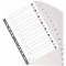 Exacompta - Ref. 1715E - Intercalaires gris en polypropylene recycle avec 15 onglets imprimes numeriques de 1 a  15 - Format a  