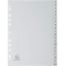 Exacompta - Ref. 1720E - Intercalaires gris en polypropylene recycle avec 20 onglets imprimes alphabetiques de A a 