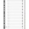 Exacompta - Ref. 1721E - Intercalaires gris en polypropylene recycle avec 20 onglets imprimes numeriques de 1 a 20 