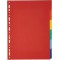 Exacompta - Ref. 2006E - Intercalaires en carte coloris vifs recyclee 220g/m2 avec 6 onglets neutres - Format a cla