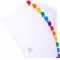 Exacompta - Ref. 2312E - Intercalaires en carte blanche 160g/m2 FSC® avec 12 onglets neutres en couleurs - renforces et plastifi