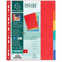 EXACOMPTA Jeux d'intercalaires 6 positions format 24x30cm Maxi Carte lustree 3/10e.