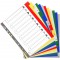 Lot de 20 : Exacompta - Ref. 2512E - Intercalaires en polypropylene avec 12 onglets imprimes numeriques de 1 a 12 en couleur - P