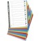 Exacompta - Ref. 2712E - Intercalaires en polypropylene recycle translucide avec 12 onglets neutres - Page d'indexation imprimab