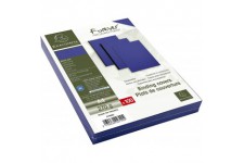 Exacompta 2790C Paquet de 100 couvertures Grain cuir pour reliure A4 Bleu fonce