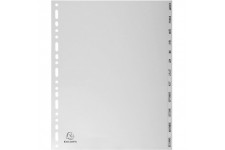 Exacompta - Ref. 2812E - Intercalaires gris en polypropylene recycle avec 12 onglets imprimes mensuel de Janvier a  Decembre - F