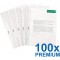 Exacompta - Ref. 3194E - etui carton de 100 pochettes perforees - PVC lisse 8/100e - perforations universelles 11 trous - format