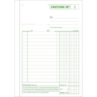 Exacompta 3279E Manifold Factures avec mention TVA 21x14,8 cm avec 50 feuillets tripli autocopiants
