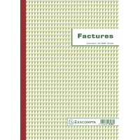 Exacompta 3288E Manifold Factures 21 x 29,7 cm avec mention TVA 50 feuillets Tripli autocopiants