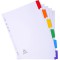 Lot de 20 : Exacompta - Ref. 4306E - Intercalaires en carte blanche 160g/m2 FSC® avec 6 onglets neutres en couleurs - renforces 