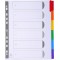 Lot de 20 : Exacompta - Ref. 4306E - Intercalaires en carte blanche 160g/m2 FSC® avec 6 onglets neutres en couleurs - renforces 