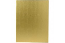 Exacompta - Ref. 4989E -1 Livre d'or simili-cuir - Format vertical : 27 x 22 cm - Tranche or avec titre en lettres dorees - 100 