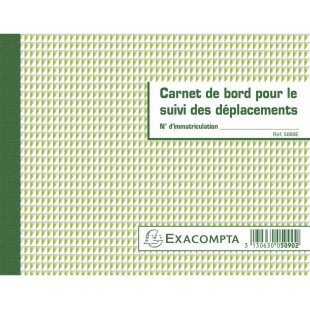 Exacompta 5090E Carnet de Suivi des deplacements pour Transporteurs 60 pages